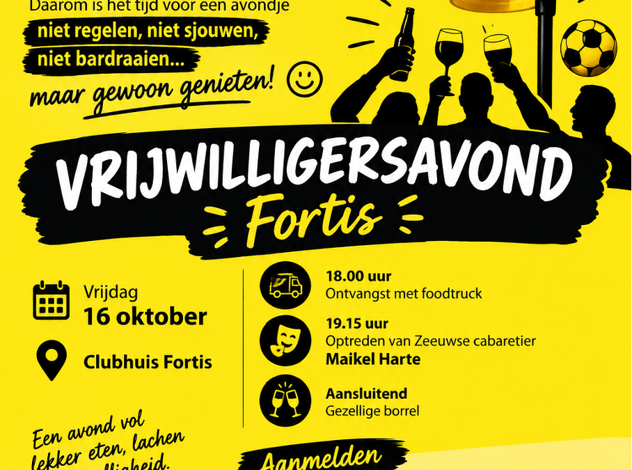 💛🖤 VRIJWILLIGERS, DIT WIL JE NIET MISSEN! 🖤💛